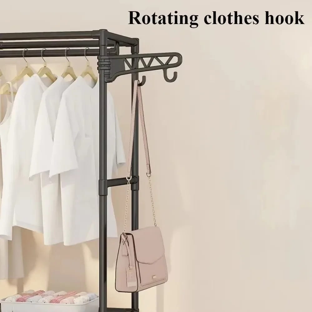 Multifunctional Freestanding Coat Rack & Garment Organizer with Shelves