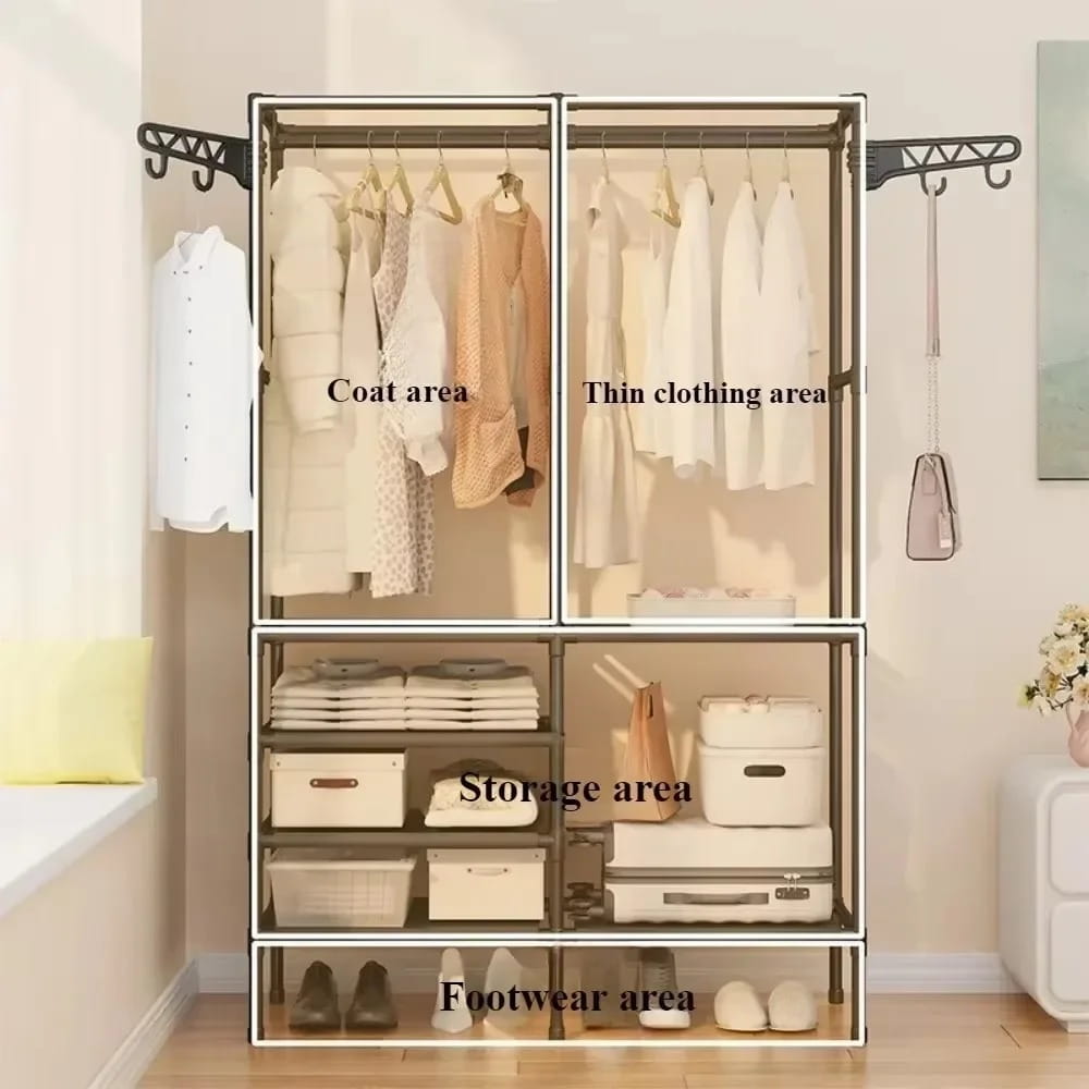 Multifunctional Freestanding Coat Rack & Garment Organizer with Shelves