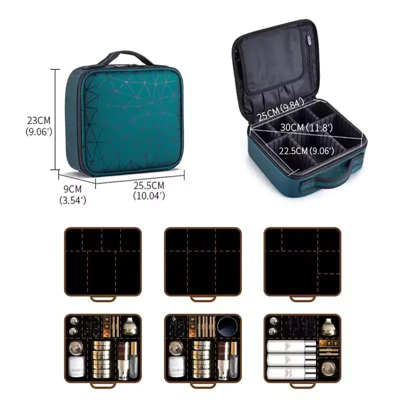 Diamond Cut Makeup Cosmetic Bag