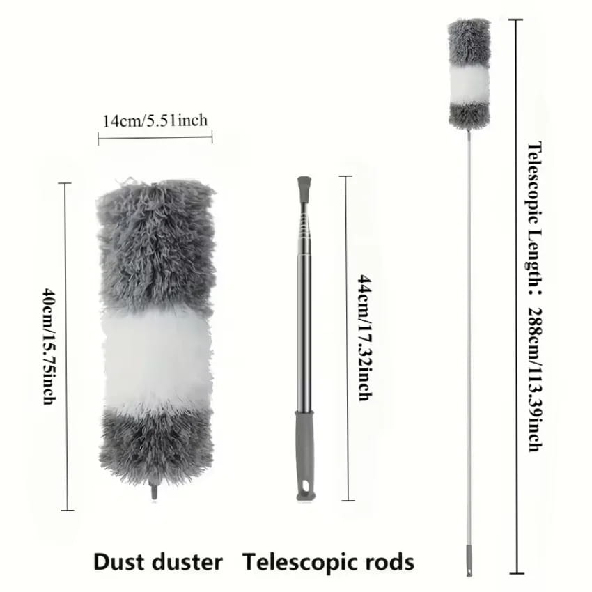 Foldable Cleaning Duster with Handle