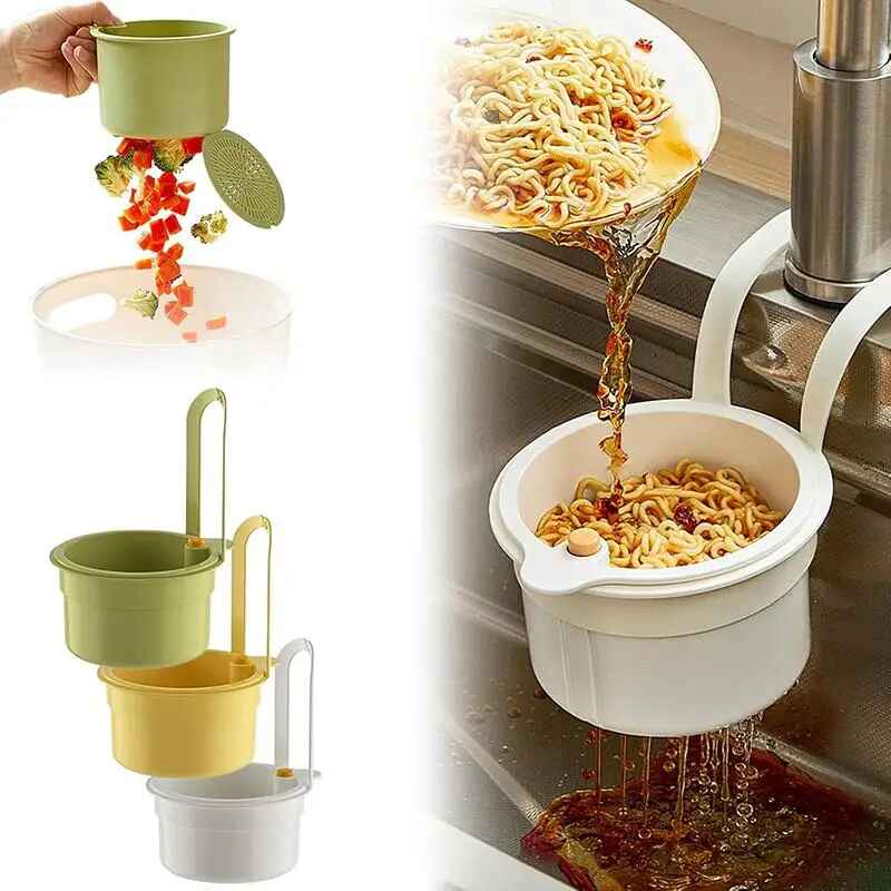 2 IN 1 Sink Drain Basket Faucet Hanging