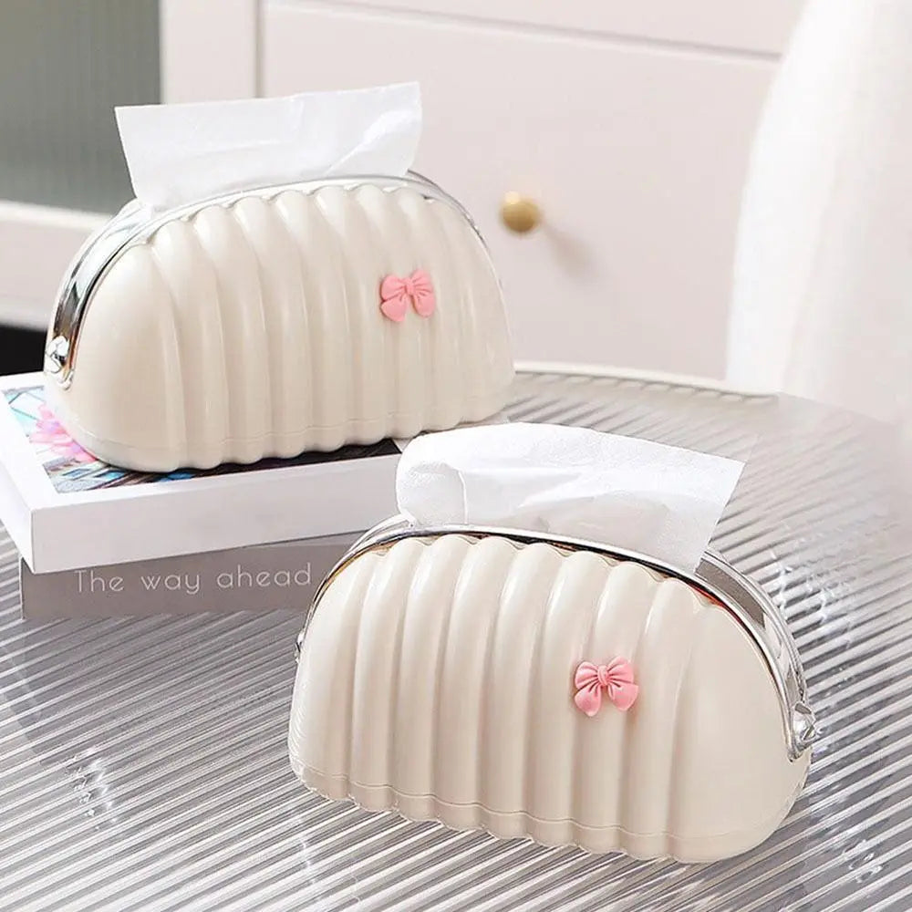 EleganceShell Ribbed Tissue Box Cover