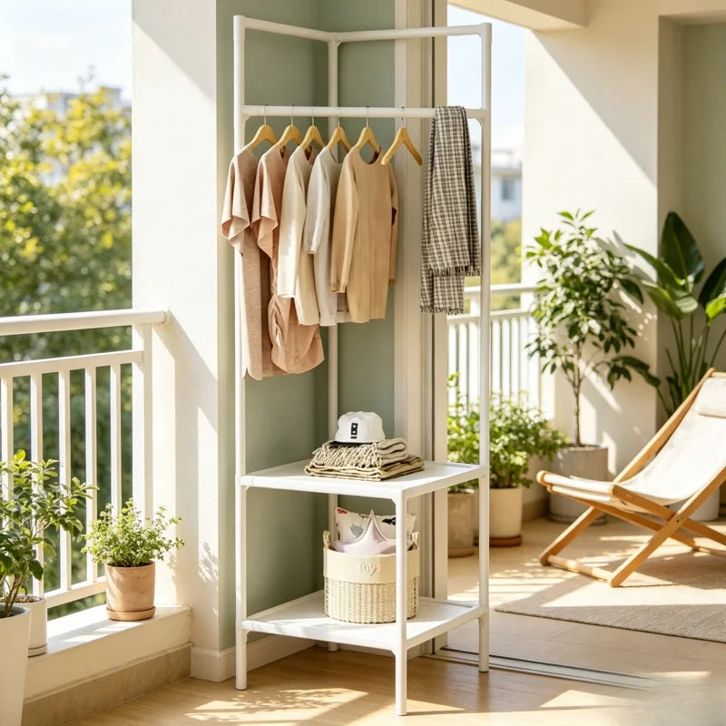 SpaceSaver 4-Tier Corner Clothes Rack