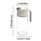 Glass Oil Dispenser Bottle with Handle & Flip Lid 500ml
