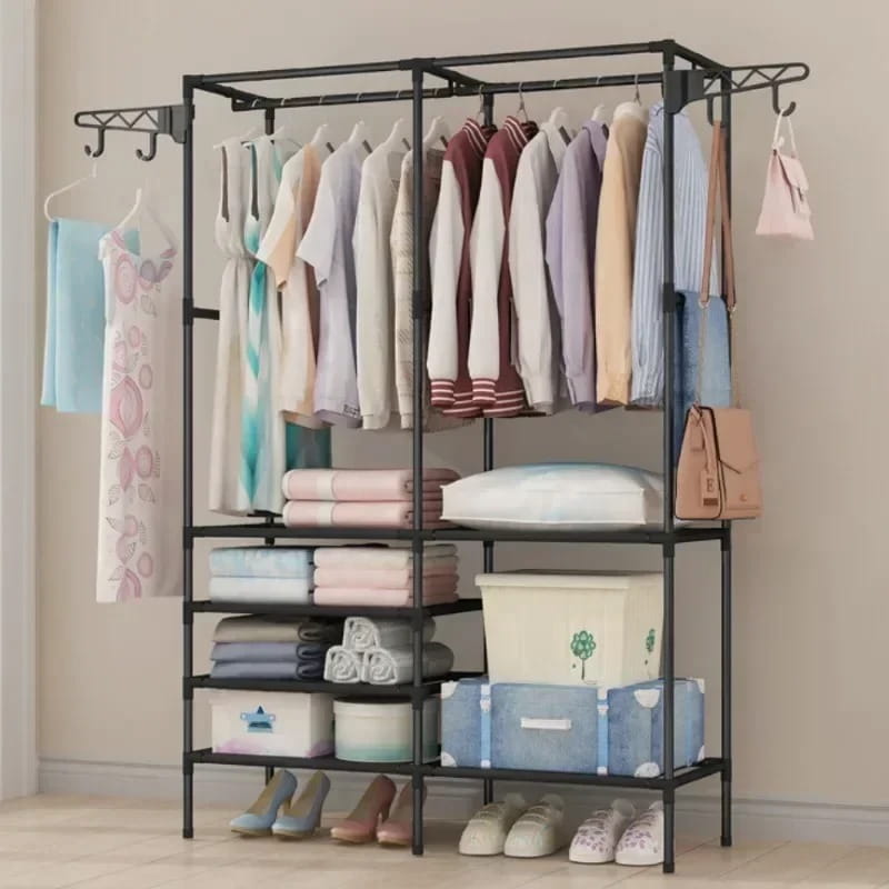Multifunctional Freestanding Coat Rack & Garment Organizer with Shelves