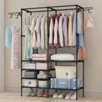Multifunctional Freestanding Coat Rack & Garment Organizer with Shelves
