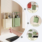 Wall Mounted Cutlery Organizer with Drainage | Dustproof Spoon, Fork & Chopsticks Storage Box