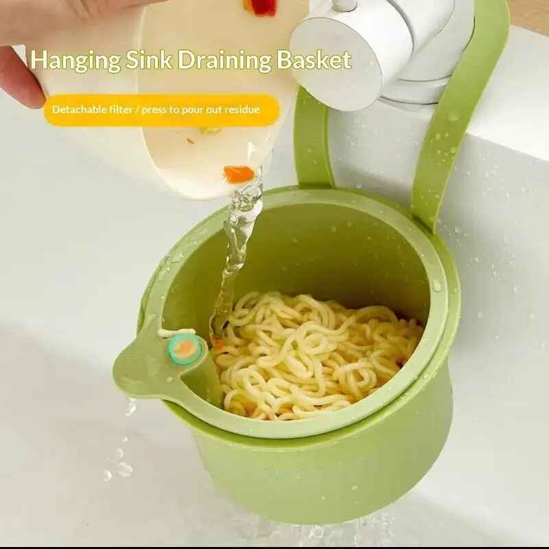 2 IN 1 Sink Drain Basket Faucet Hanging