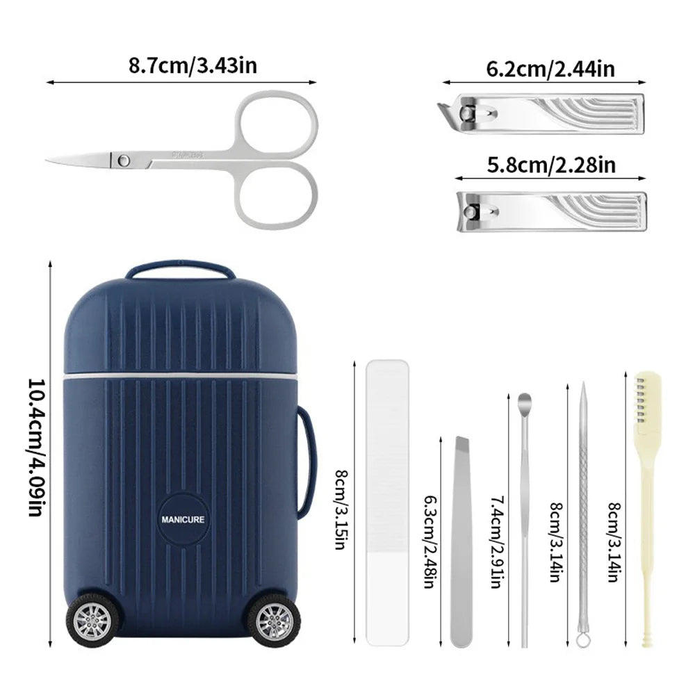 TravelTrim 12-Piece Portable Nail Clipper & Grooming Set