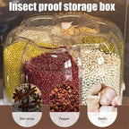 Multi-Compartment Cereal Dispenser | Airtight Grain, Rice & Pulse Storage Container with Button Dispense