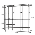 Multifunctional Freestanding Coat Rack & Garment Organizer with Shelves