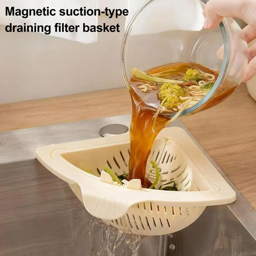 Magnetic Corner Sink Drain Basket