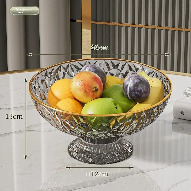 Acrylic Fruit Drain Dish – Decorative Fruit Bowl & Draining Serving Tray
