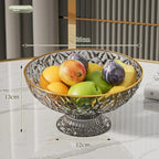 Acrylic Fruit Drain Dish – Decorative Fruit Bowl & Draining Serving Tray