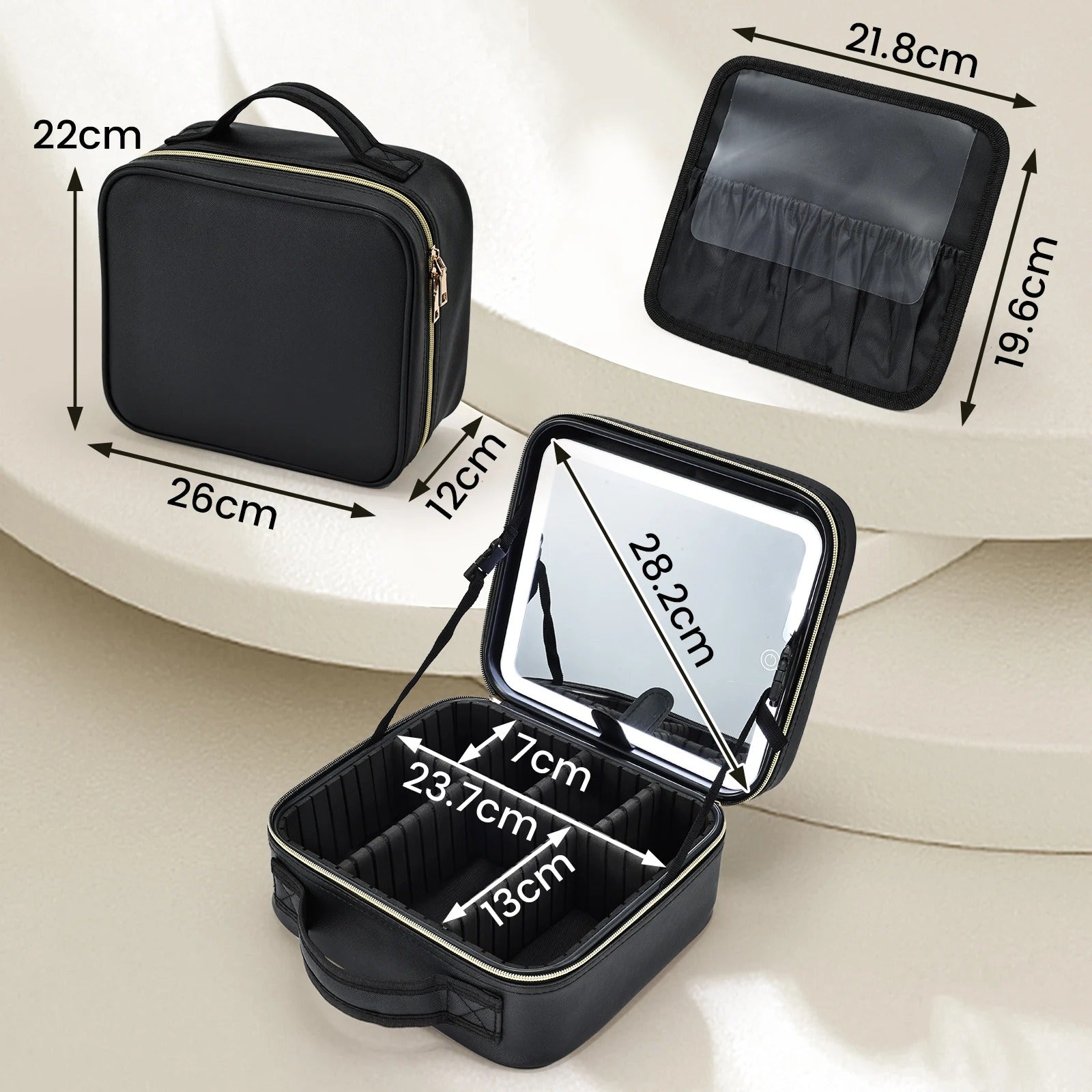 LED Cosmetic Makeup Organizer Bag