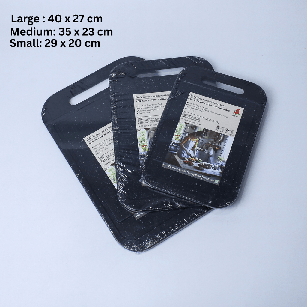 Antimicrobial Cutting Board Set – Non-Slip (3 Sizes)