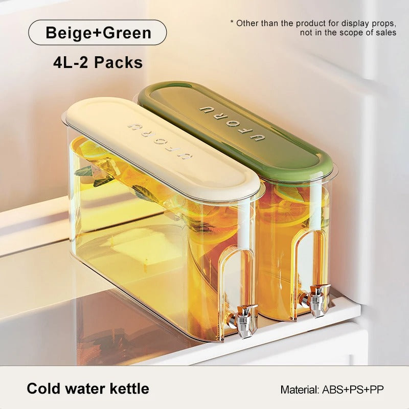 Juice Dispenser with Tap – Fridge Beverage Container for Water, Juice & Cold Drinks