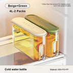Juice Dispenser with Tap – Fridge Beverage Container for Water, Juice & Cold Drinks