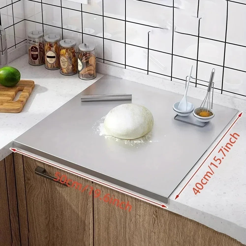 Premium Stainless Steel Cutting Board | Food-Grade Non-Slip Chopping Board | Multipurpose Kitchen Prep Board