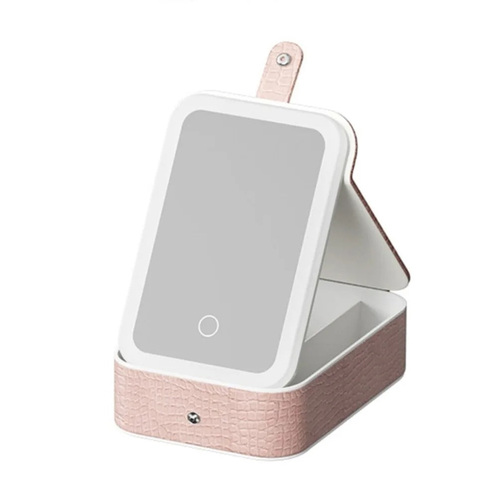 Mini Makeup Bag with Lighted Mirror