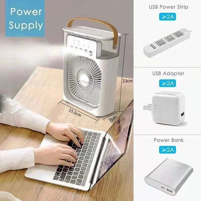 BreezeBox Portable Rechargeable Air Cooler & Mist Fan
