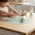 BakeEase Silicone Pastry Mat & Rolling Pin Set