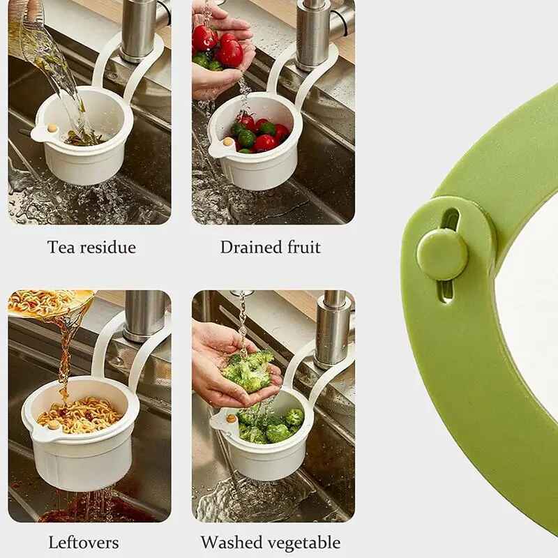 2 IN 1 Sink Drain Basket Faucet Hanging