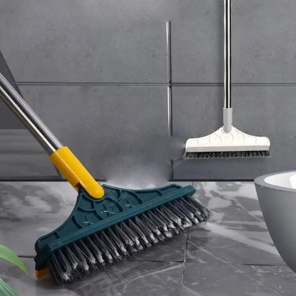 CleanEdge 2-in-1 Triangular Floor Scrub Brush