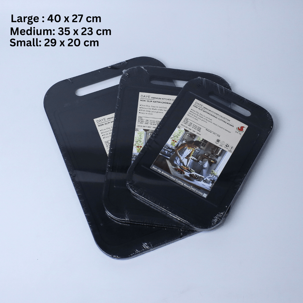 Antimicrobial Cutting Board Set – Non-Slip (3 Sizes)