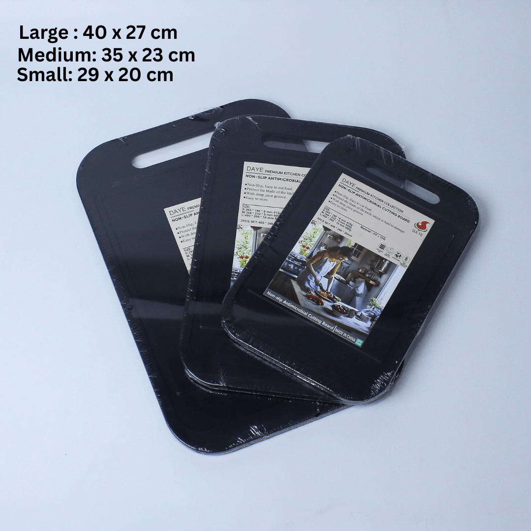 Antimicrobial Cutting Board Set – Non-Slip (3 Sizes)