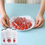 Elastic Food Storage Covers Set – Bear Drawstring Bag (Approx 100 Pcs)
