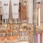 Luxury Transparent Makeup Organizer Box with  Storage Compartments