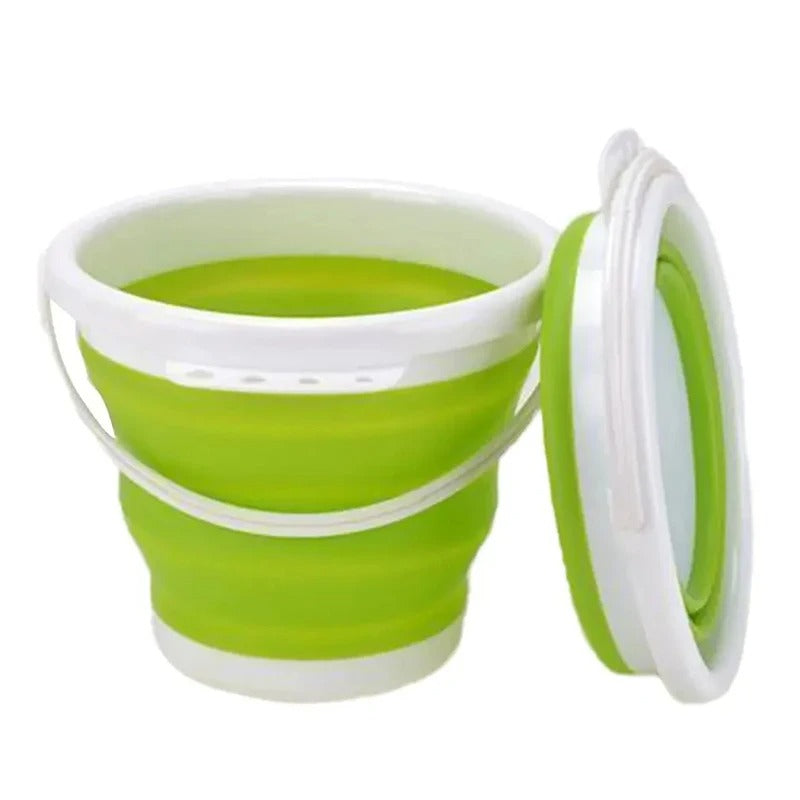 Silicone Folding Basket | Collapsible Multi-Purpose Bucket with Handle
