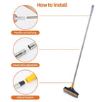 CleanEdge 2-in-1 Triangular Floor Scrub Brush