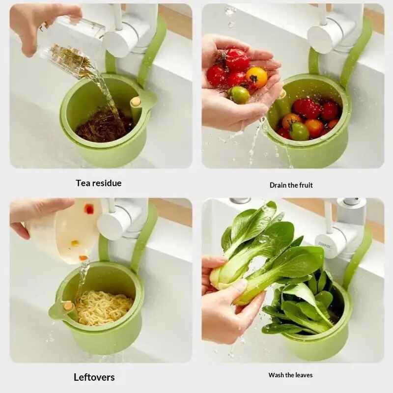 2 IN 1 Sink Drain Basket Faucet Hanging