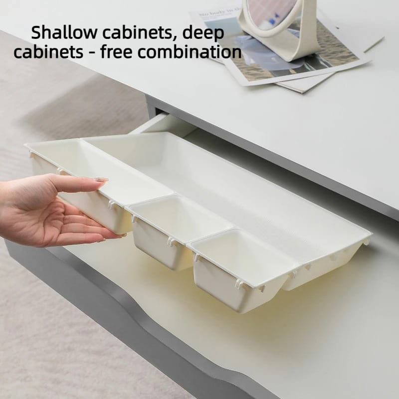 11 Pcs Large Makeup Drawer Organizer Tray Set