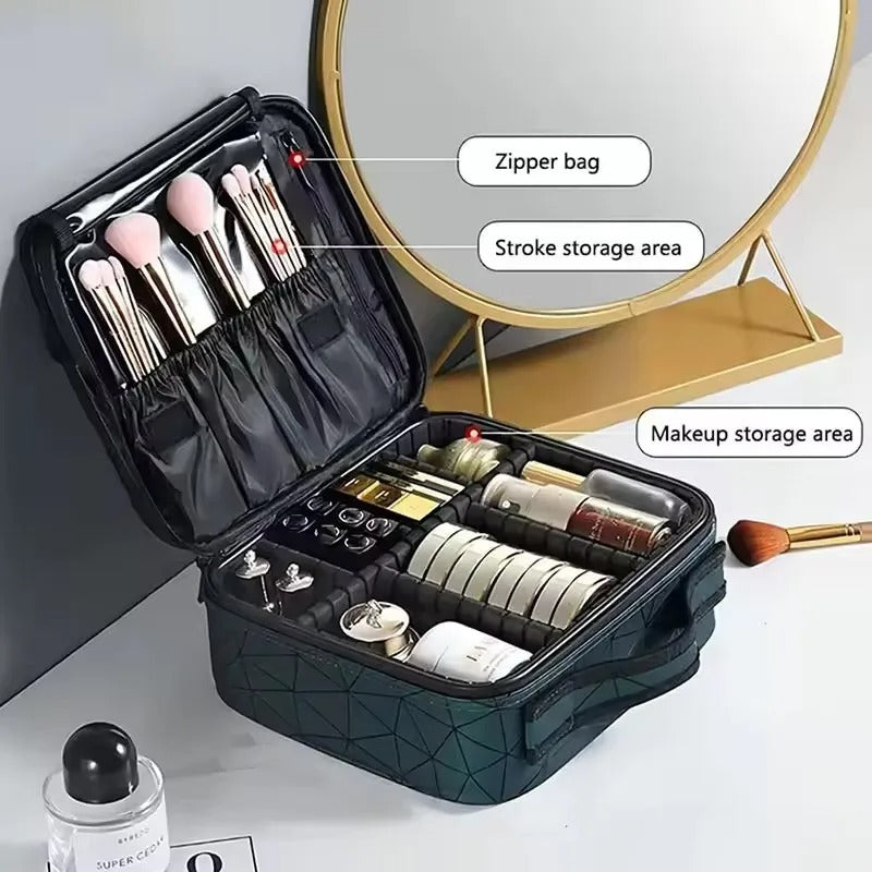 Diamond Cut Makeup Cosmetic Bag