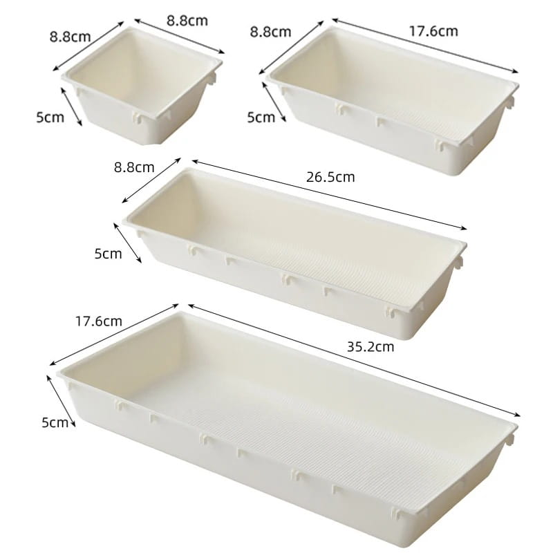11 Pcs Large Makeup Drawer Organizer Tray Set