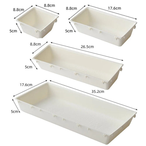 11 Pcs Large Makeup Drawer Organizer Tray Set