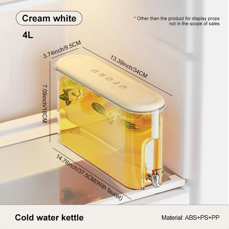 Juice Dispenser with Tap – Fridge Beverage Container for Water, Juice & Cold Drinks