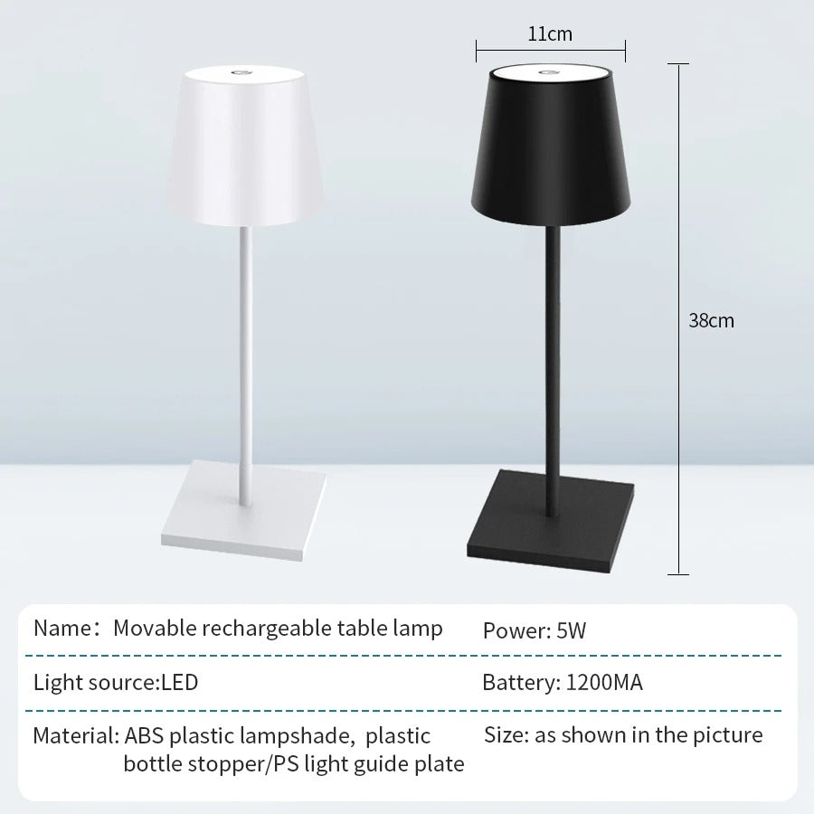 Adjustable Lamp Touch Light – Modern Rechargeable Table Lamp