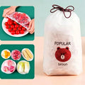 Elastic Food Storage Covers Set – Bear Drawstring Bag (Approx 100 Pcs)