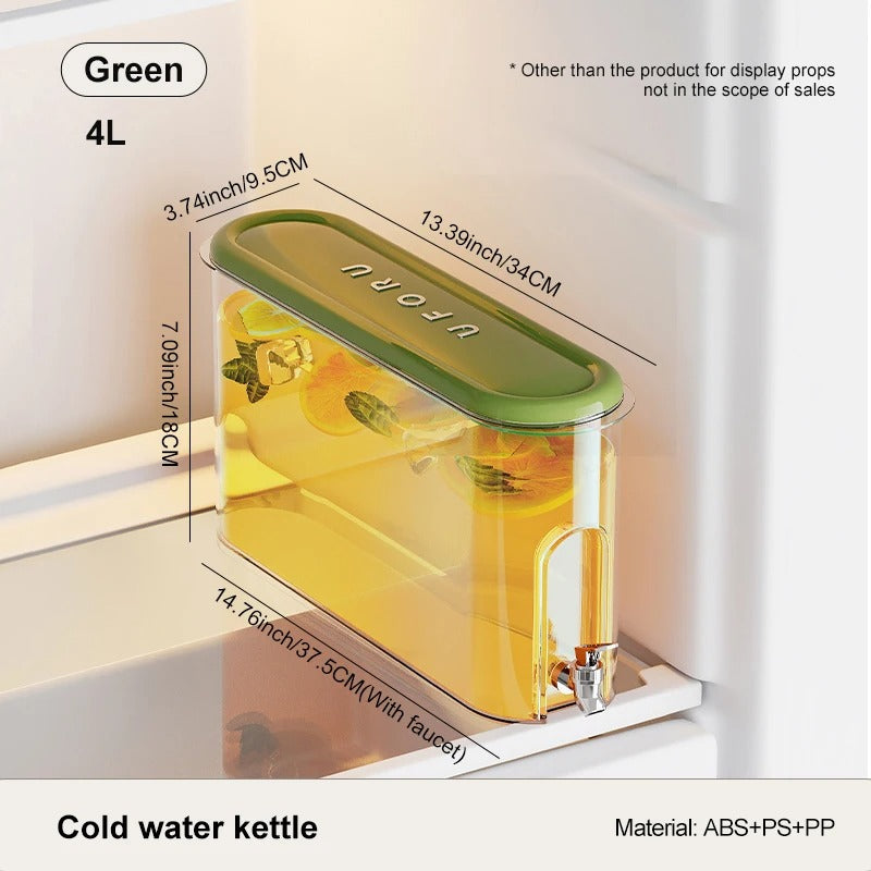 Juice Dispenser with Tap – Fridge Beverage Container for Water, Juice & Cold Drinks