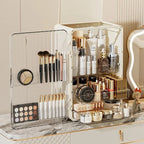 Luxury Transparent Makeup Organizer Box with  Storage Compartments