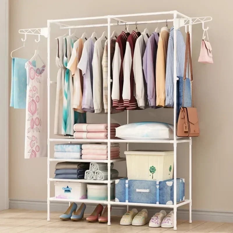Multifunctional Freestanding Coat Rack & Garment Organizer with Shelves