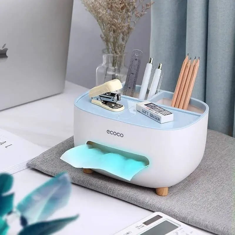 Ecoco Multifunctional Tissue Box & Desktop Organizer