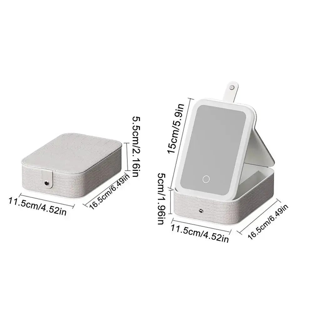 Mini Makeup Bag with Lighted Mirror