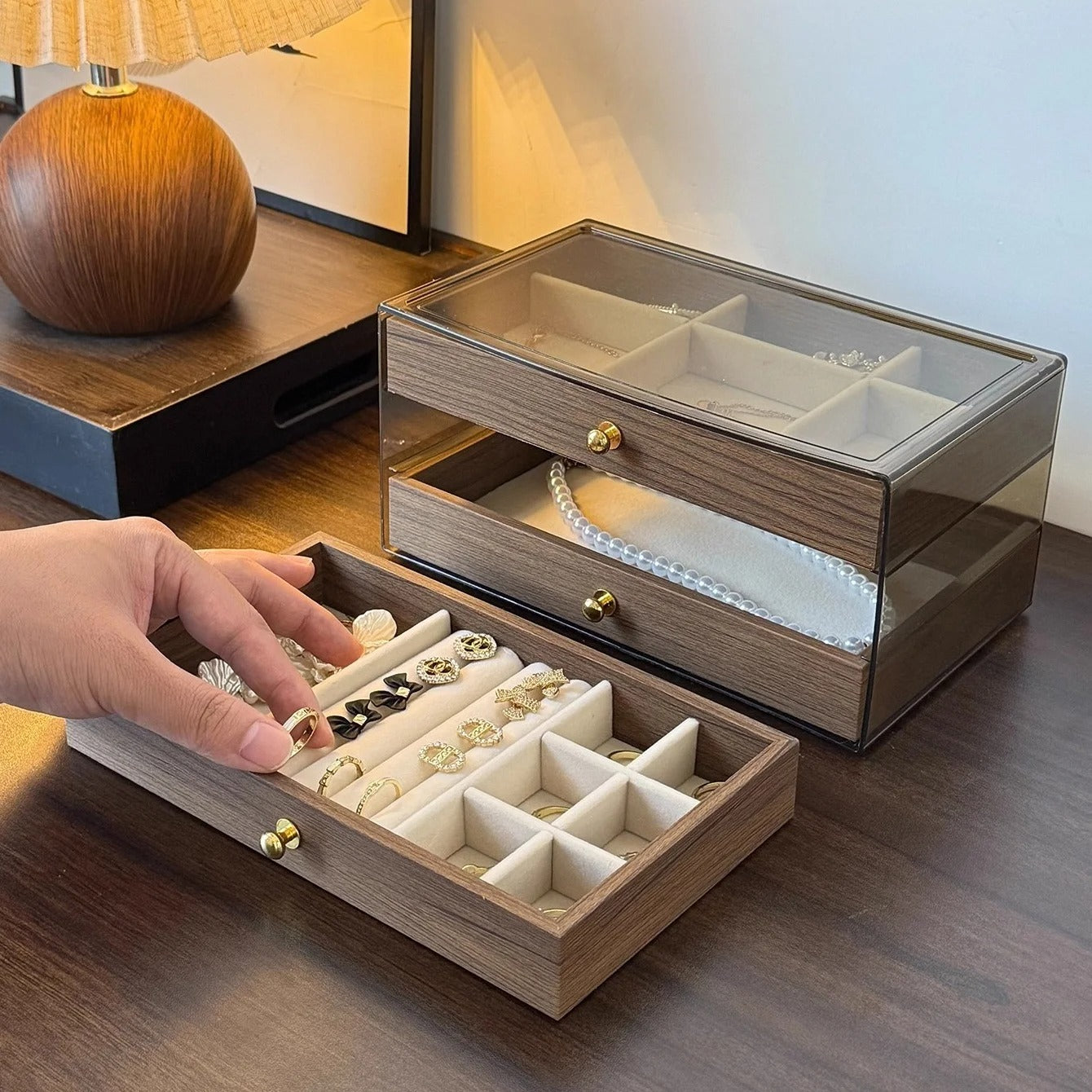 Acrylic Wooden Jewellery Box