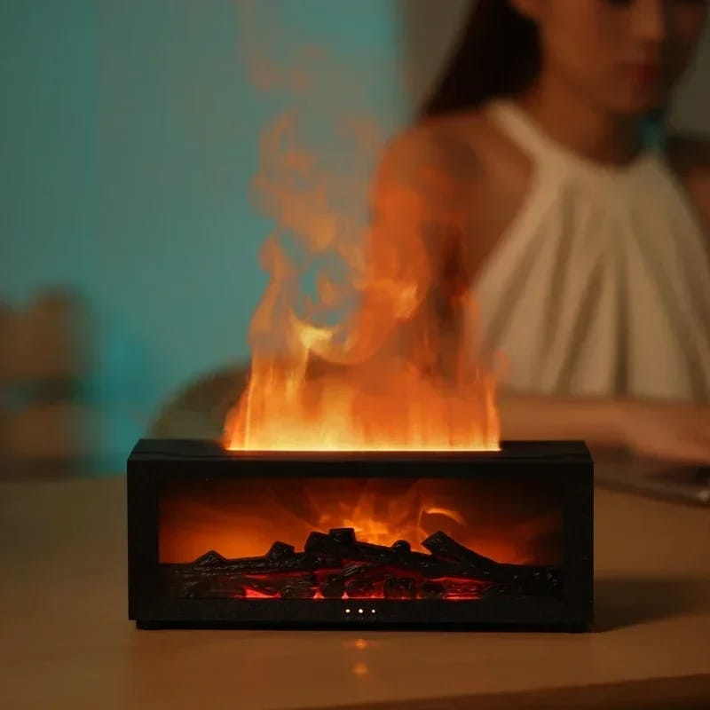 Fireplace Flame Humidifier & Essential Oil Aroma Diffuser