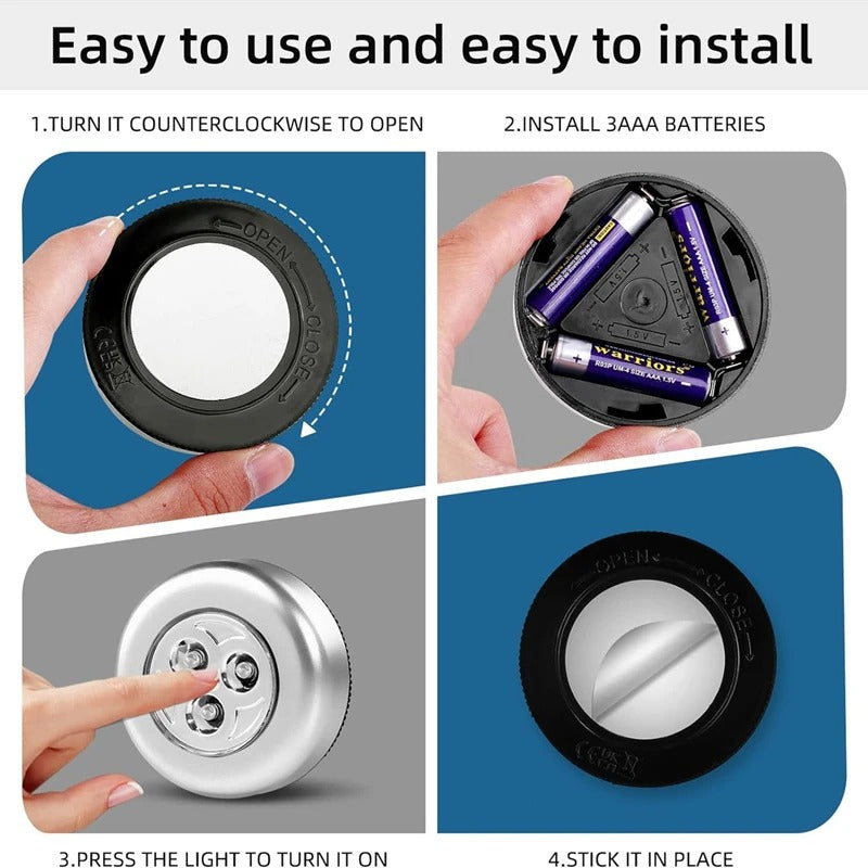 LED Tap Light – Touch Activated Wireless Cabinet & Closet Light